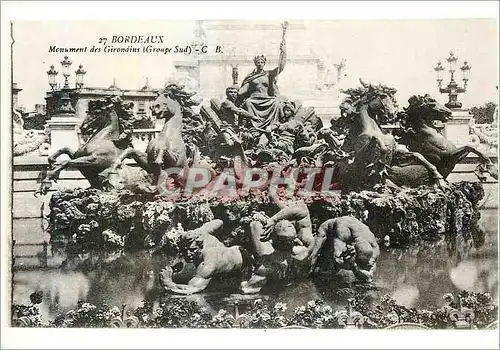 Cartes postales moderne Bordeaux Monument des Girondins Groupe Sud