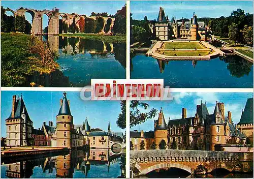 Cartes postales moderne Maintenon L aqueduc Le chateau La cour d honneur