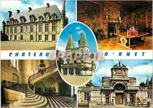 Moderne Karte Chateau d Anet Eure et Loir Facade Salle a Manger Grand