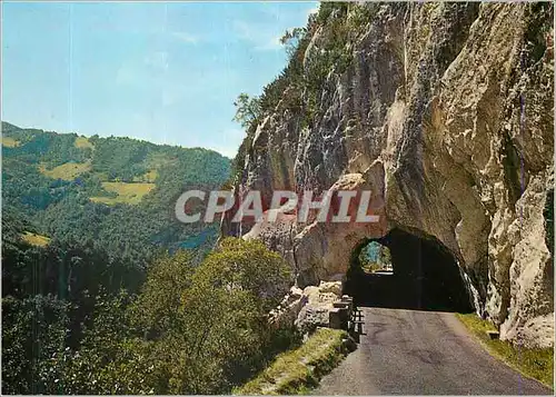 Moderne Karte Paysaged du Jura Route de Septmoncel a Saint Claude La Roche Percee