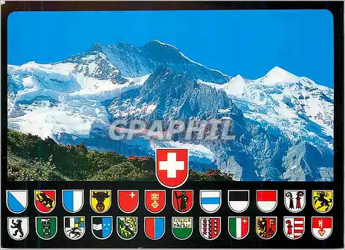 Moderne Karte Berner Oberland Vue sur la Jungfrau
