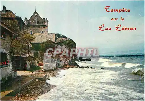 Cartes postales moderne Le Lac Leman Tempete a Yvoire