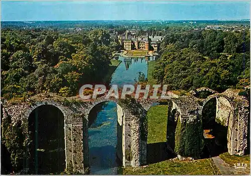 Moderne Karte Maintenon Le Chateau L Aqueduc Vue d avion