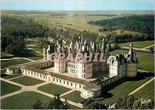 Moderne Karte Chambord Loir et Cher La facade sud et la porte royale