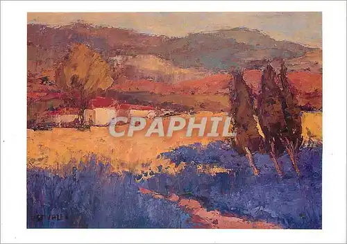 Cartes postales moderne La Provence Peinture al huile d Elisabeth Estivalet