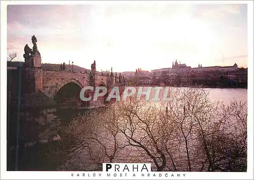 Cartes postales moderne Praha Karluv Most a Hradcany
