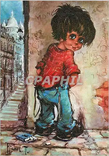 Cartes postales moderne Poulbot de Michel Thomas Paris Sacre C�ur Montmartre