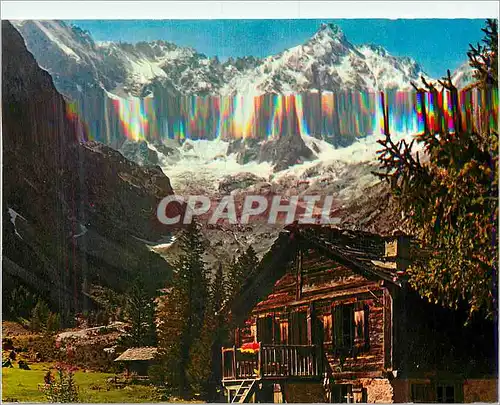 Moderne Karte Vieux chalet au pays du Mont Blanc