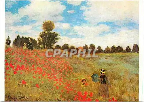 Moderne Karte C Monet Les coquelicots Muse du Louvre Paris