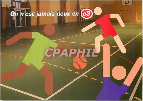 Cartes postales moderne On n est jamais deux en C3 Basket Ball Basket-Ball