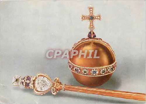 Cartes postales moderne The sovereigns orb and head of the sovereigns sceptre with the cross