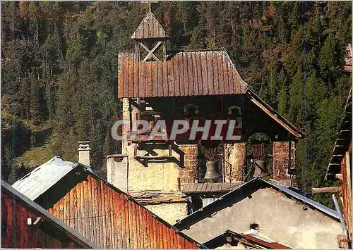 Moderne Karte Hautes Alpes Le Queyras Ceillac Le clocher de l eglise Saint Sebastien