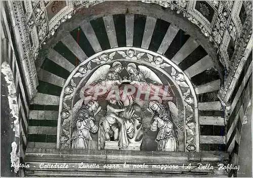 Cartes postales moderne Pistoia Cathedrale Lunette sur la porte grande