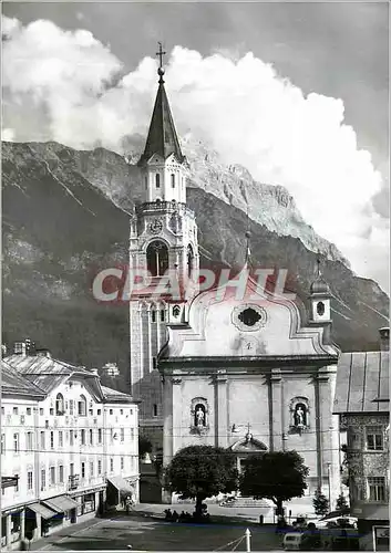 Moderne Karte Dolomiti Cortina Chiesa Parrocchiale