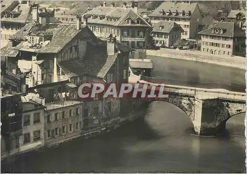 Moderne Karte Bern Altstadtpartie bel der alten Nydeckbrucke