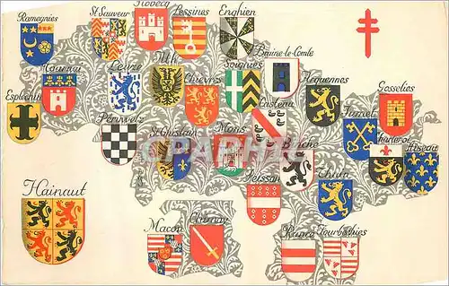 Cartes postales moderne Armoiries des Provinces Belges