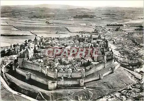 Moderne Karte Carcassonne Aude Vue generale de la Cite