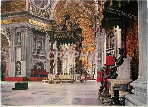 Cartes postales moderne Roma Basilique de St Pierre L Autel de la Confession Bernini