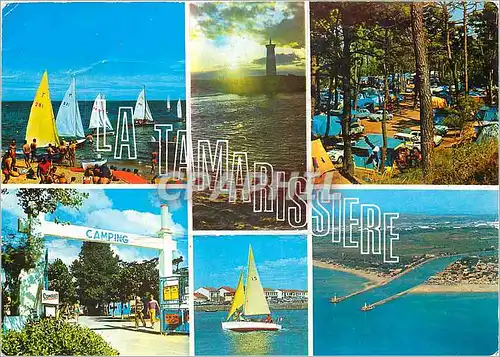 Cartes postales moderne La Tamarissiere Sa plage son camping l embouchure de l Herault et le phare