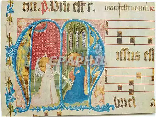 Cartes postales moderne Dom Museum Mainz Verkundigung aus einem Chorbuch des Karmeliter