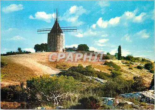 Moderne Karte Fontvieille Le Moulin de Daudet