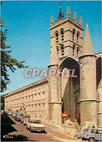 Cartes postales moderne Montpellier (Herault) La Cathedrale St Pierre (1364) et la Faculte de Medecine