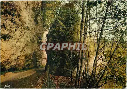 Moderne Karte Les Eyzies La Dordogne Pittoresque Vallee de la Vezere Le Pas du Miroir