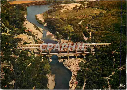 Moderne Karte Pont du Gard (Gard) Reflets de Provence Vue Aerienne Aqueduc Romain