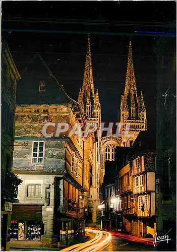 Cartes postales moderne Quimper  La Bretagne Vue de Nuit de la Rue Kereon