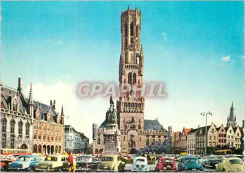 Cartes postales moderne Bruges Grand Place et Beffroi