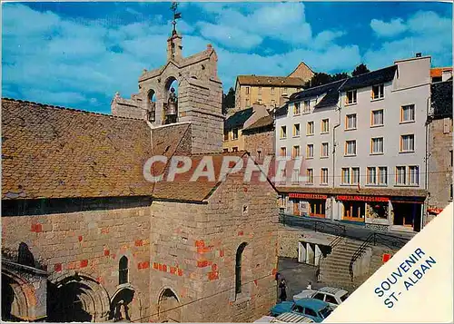 Moderne Karte St Alban sur Limagnole (Lozere) L'Eglise et l'Hotel du Centre