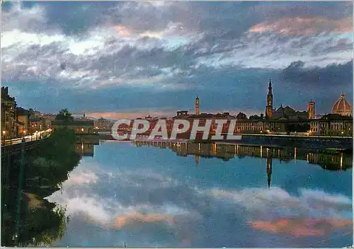 Moderne Karte Firenze Vista dalle Rive Dell'Arno