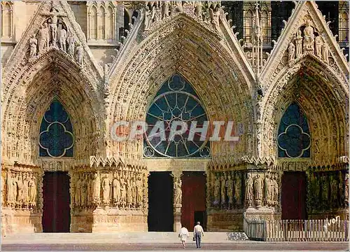 Cartes postales moderne Reims (Marne) Couleurs et Lumiere de France Les Portails de la Cathedrale