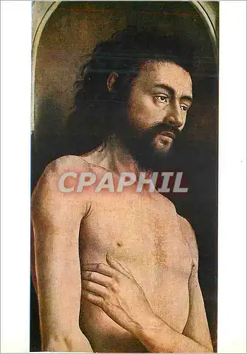 Cartes postales moderne J Van Eyck l'Agneau Mystique (Detail Adam)