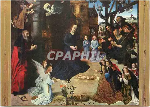 Cartes postales moderne Firenze Galleria Degli Uffizi la Nativite Van Der Goes