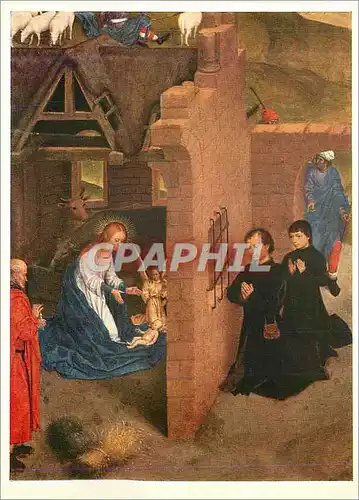 Cartes postales moderne Hans Memling (1433 1494) Anbetung des Kindes Adoration (Detail) (Munchen)