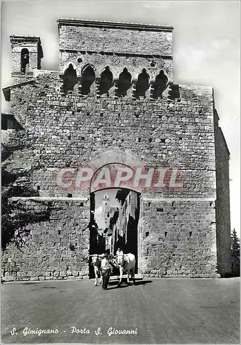 Cartes postales moderne S Gimignano Porte de S Jean Attelage B�ufs