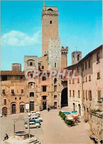 Cartes postales moderne Citta Di S Gimignano (Siena) Place Della Cisterna avec Tours Ardinghelli