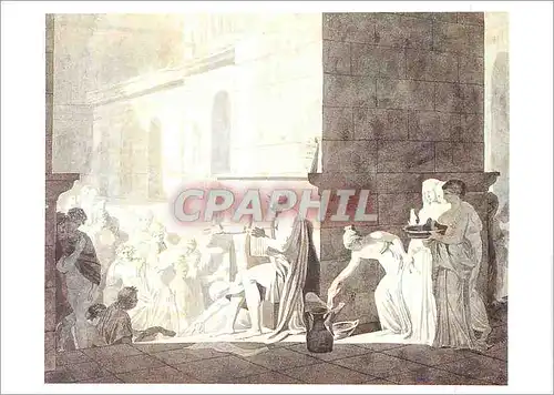 Cartes postales moderne Louvre Departement des Arts Graphiques Homere Recitant ses Vers aux Grecs Louis David 1748 1825