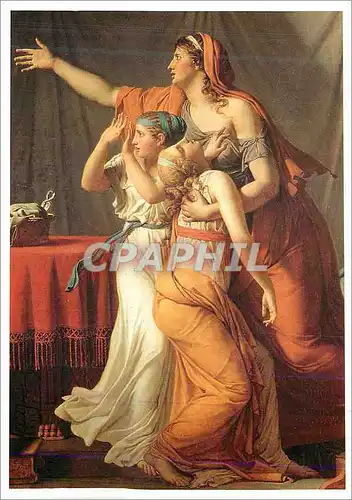 Cartes postales moderne Louvre Departement de Peinture les Licteurs Rapportent a Brutus les Corps de ses Fils Toile