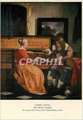 Cartes postales moderne National Gallery London Gabriel Metsu The Music lesson