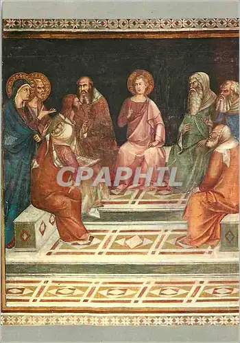 Cartes postales moderne Citta di S Gimignano Eglise Collegiale Barna da Siena 1380 Jesus parmi les Docteurs