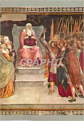 Cartes postales moderne Citta di S Gimignano Eglise Collegiale Barna da Siena 1380 Jesus au Pretoire