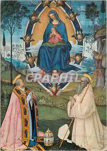 Cartes postales moderne Citta di S Gimignano (Siena) Musee de la Ville Notre Dame en Gloire (Pinturicchio)