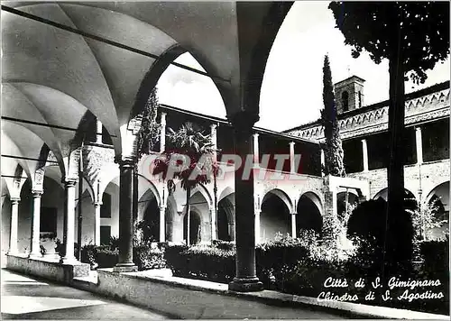 Moderne Karte Citta di S Gimignano (Siena) Cloite de St Augustin