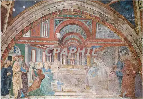 Cartes postales moderne S Gimignano Chiesa S Agostino L'Eveque St Augustin Benit le Peuple d'Hippone (B Gozzoli 1465)