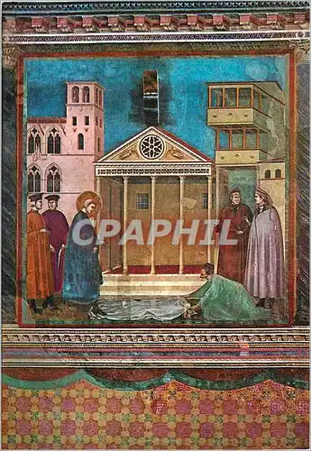 Moderne Karte Assisi Basilica di S Francesco (Chiesa Superiore) Saint Francois Jeune encore Recoit l'Hommage P
