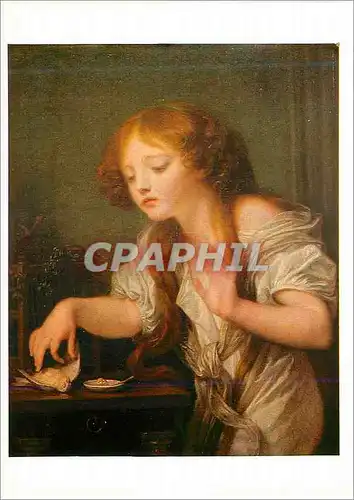 Cartes postales moderne Musee du Louvre Jean Baptiste Greuze (1725 1805) L'Oiseau Mort