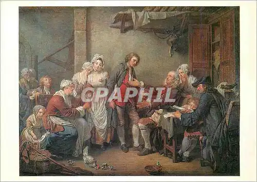 Cartes postales moderne Musee du Louvre Jean Baptiste Greuze (1725 1805) L'Accordee de Village (1761)