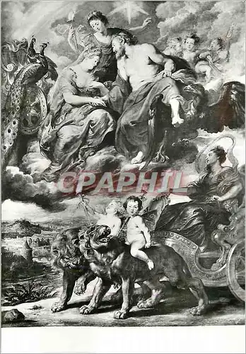 Cartes postales moderne Paris Musee du Louvre Premiere Entrevue du Roi et de Marie de Medicis a Lyon Peter Paul Rubens 1